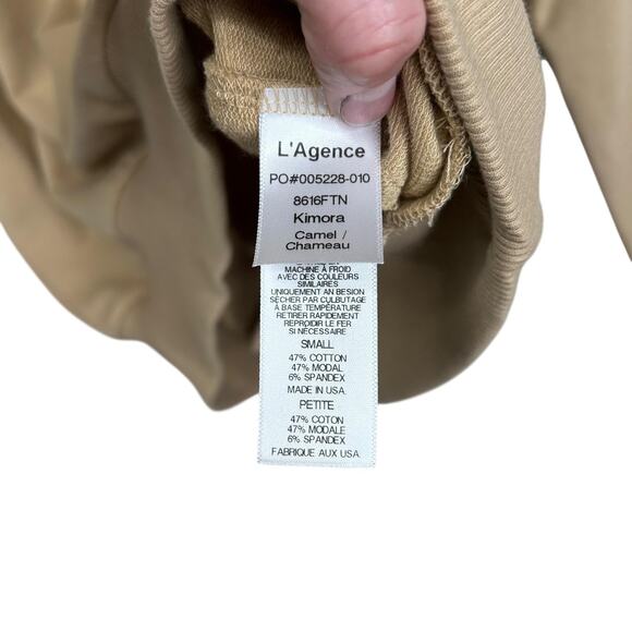 L'AGENCE Sweatshirt Womens Small Camel Kimora Boatneck Pullover USA - Picture 3 of 7